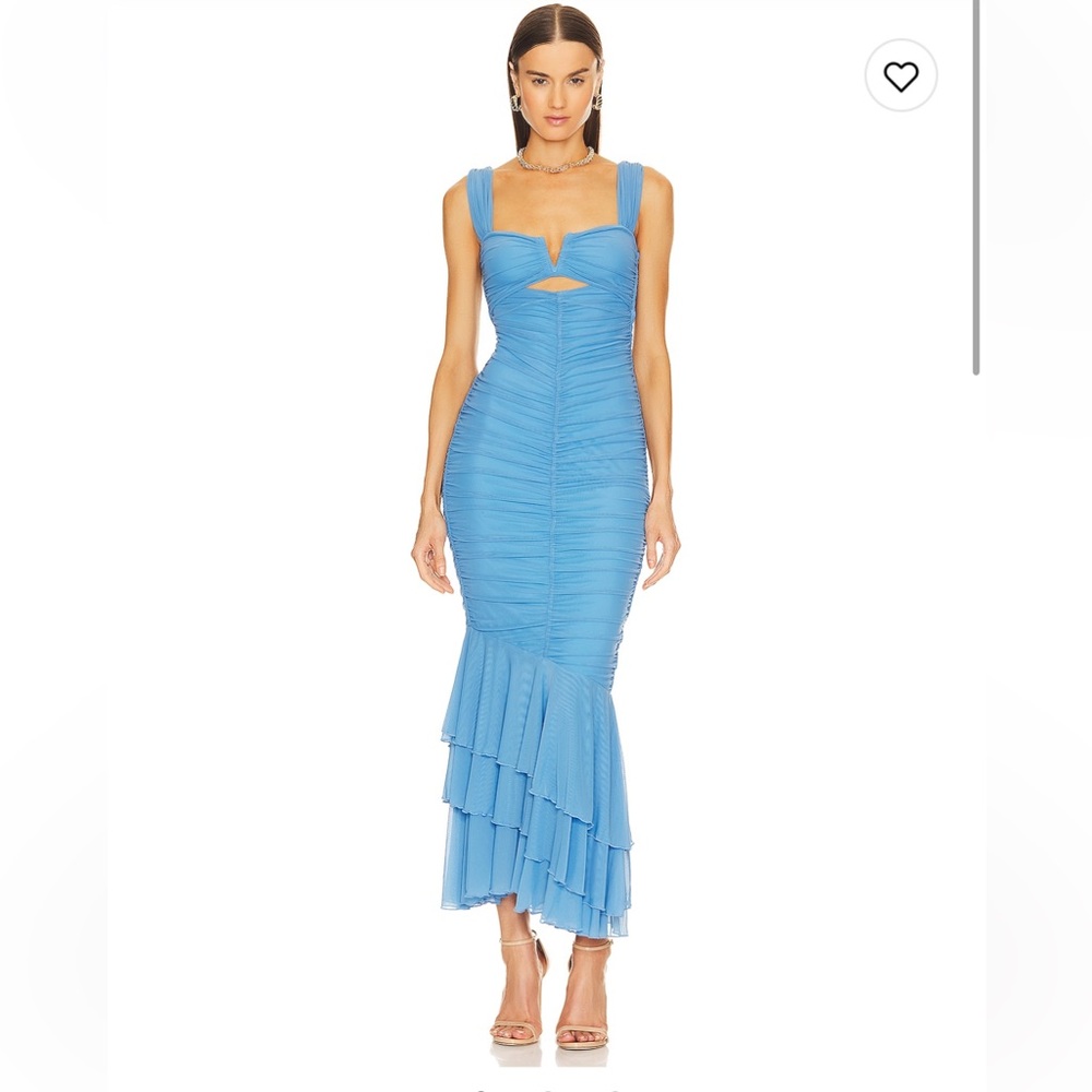Michael Costello X REVOLVE HILARY GOWN IN PALE BLUE